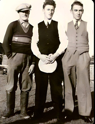 13 Herman, Benjamin and Earl Lockyer, taken in Tack's Beach c. 1940s. Credit: Maude Lockyer-Hollett